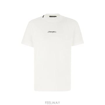 당일배송 돌체앤가바나 로고 자수 크루 넥 티셔츠