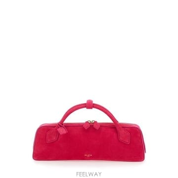 26FW 알라이아 르 테켈 스웨이드 고트스킨 클러치 AA1S06026CA328U73 Fuxia