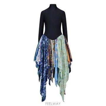 26FW 마린세르 미디 원피스 WDR495A CJER0061 BK992 MULTICOLOR