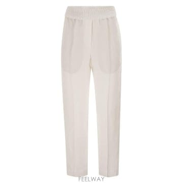 26SS 브루넬로 쿠치넬리 스트레이트 팬츠 MH126P7197 WHITE