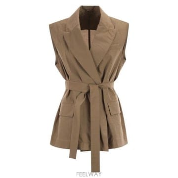 Brunello Cucinelli 26SS ���ڷ� ��ġ�ڸ� ��Ҹ� ��ũ�� ��ư ���ø� ��Ʈ ����Ʈ M0F797758 CAMEL26SS ���ڷ� ��ġ�ڸ� ��Ҹ� ��ũ�� ��ư ���ø� ��Ʈ 