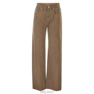 26SS 브루넬로 쿠치넬리 컨템포러리 루즈 데님 팬츠 M0H81P5568 BROWN