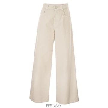 26SS 브루넬로 쿠치넬리 스트레이트 팬츠 M0H81P4075 CHALK