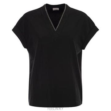 26SS 브루넬로 쿠치넬리 폴로 티셔츠 M0T18BD222 BLACK