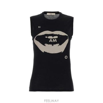 26FW 펜디 반팔 티셔츠 FS9806AV06 F0QA1 Black