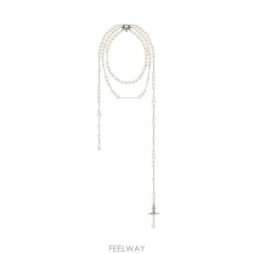 ViVienne westwood 26FW ���ȿ���Ʈ��� ����� �Ҵ�Ʈ 63010006 02P128P128 PLATINUM PEARL MUL26FW ���ȿ���Ʈ��� ����� �Ҵ�Ʈ 63010006 02P128P12