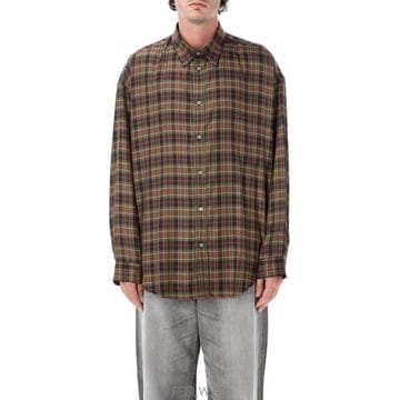 26FW 아크네 스튜디오 반팔 티셔츠 BB0718 BHM GREEN CHECK