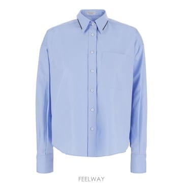 Brunello Cucinelli 26FW ���ڷ� ��ġ�ڸ� ����콺 ���� MH772M1O16C172 Light blue26FW ���ڷ� ��ġ�ڸ� ����콺 ���� MH772M1O16C172 Li