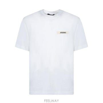 Jacquemus 27FW ��ũ���� �׷α׷� �ΰ� Ƽ���� TSM00133 AJ00226 100 White27FW ��ũ���� �׷α׷� �ΰ� Ƽ���� TSM00133 AJ00226 10