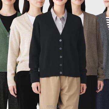 무인양품 MUJI 여성 가디건 울 V넥 26FW