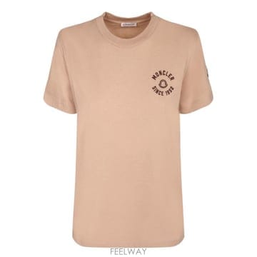 Moncler 26SS ��Ŭ���� �ڼ� �ΰ� ��ư Ƽ���� 8C00030 89AUO 222 Beige26SS ��Ŭ���� �ڼ� �ΰ� ��ư Ƽ���� 8C00030 89AUO 222 