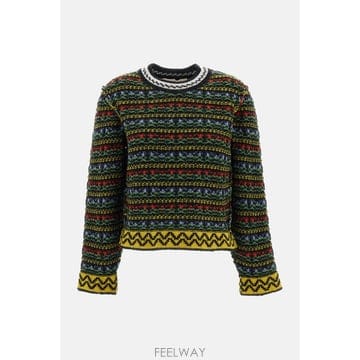 26 F/W 마르니 멀티컬러 자카드 울 크루넥 스웨터 GCMD0693 B0032327310
