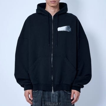 26 FW 발렌시아가 로고 모티프 후드 집업 스웨트셔츠 A009EA TVVE3 1000
