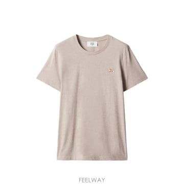 Maison Kitsune 26FW ����Ű���� ���̺� ���� ���ַ� Ƽ���� PW00115KJ7026 0604 CLEAR BEIGE MEL26FW ����Ű���� ���̺� ���� ���ַ� Ƽ���� PW00115KJ702