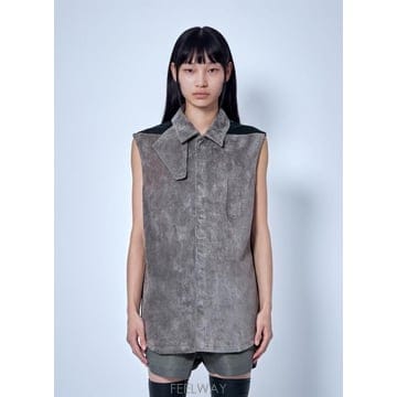 Rick Owens 26 FW �������� ���� Throat Latch Short Sleeves Shirt RO02F5172 LVS26 FW �������� ���� Throat Latch Short Sleeves Shirt R