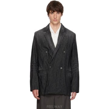 디젤 블랙 더블 브레스트 데님 블레이저 A25883 09R39 TP878276091