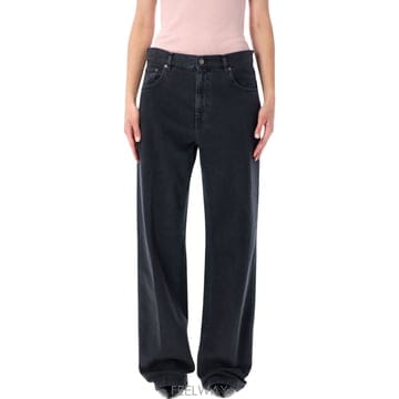 26SS 하이쿠레 하이쿠레 화이트 Bonnie 스트레이트 레그 데님 진 HEW03330GF172PXT0491