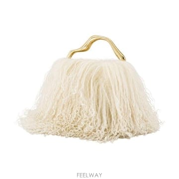 컬트 가이아 백개먼 텍스처드 핸들 클러치 백 HDBTH2545FR3978105 NATURALSHEARLING