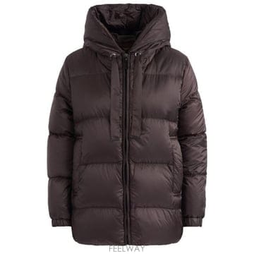 막스마라 더 큐브 세이아 지퍼업 드로스트링 재킷 2629486085600 057 MARRON OSCURO T
