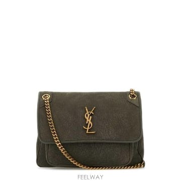 Saint Laurent 니키 로고 플라크 숄더백 633178AAEEL 1488 TP979994806