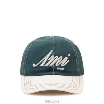 AMI 파리 로고 자수 커브 피크 캡 UCP293AW0053 A244 TP979689947