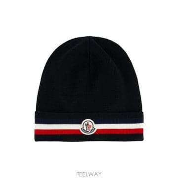 Moncler 로고 패치 골지 비니 L20913B00086A9575 999 TP979984317