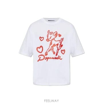 Dsquared2 그래픽 프린트 크루넥 티셔츠 S74GD1583D20033 100 TP979617234