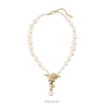 비비안 웨스트우드 퍼티 목걸이 6301015N02R483 R483ANTIQUEGOLDCREAMROSEPEAR