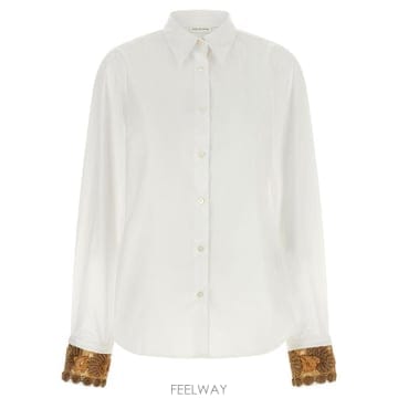 Dries Van Noten 자수 포플린 셔츠 2620107414445 001WHITE TP980046270