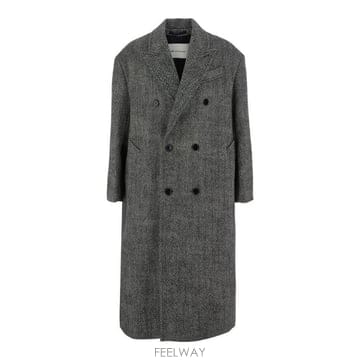 AMI 롱 더블 브레스트 코트 HCO458WV0214 044 TP980029486