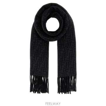 Fendi 로고 자카드 프린지 스카프 FXS417B1VZ F1Y8E TP980050304