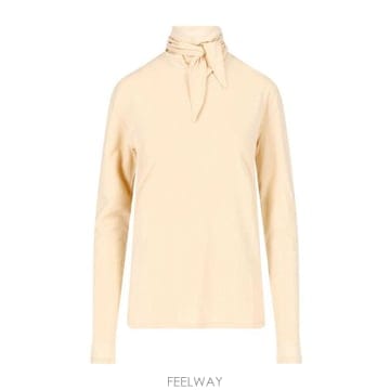 저지 크레이프 긴팔 스카프 탑 TS0049LJ1025 BG258 TP980050107
