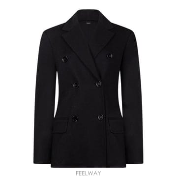 S Max Mara 더블 브레스티드 긴팔 재킷 2629916023600 001 TP980035885