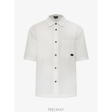 26 FW 아르마니 로고 패치 반소매 셔츠 EM006712AF28011 TP458282851