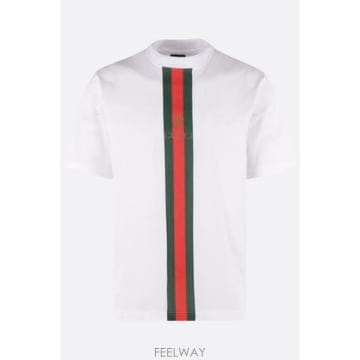 [E32]구찌 864626XJHYA9066 남성 티셔츠 GUCCI cotton t shirt with Web