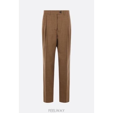 [E32]프라다 P250JSOOO1PSWF0005 여성 바지 팬츠 트라우저 면바지 슬렉스 로고 PRADA w