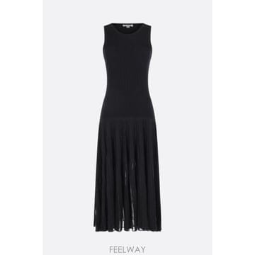 Alaia [E32]�˶��̾� AA9R2937K219C995 ���� �յ巹�� ���ǽ� ALAIA rib jersey slee[E32]�˶��̾� AA9R2937K219C995 ���� �յ巹�� ���ǽ� AL