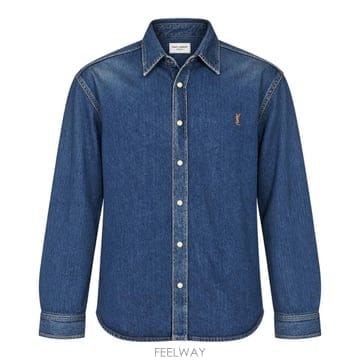 Saint Laurent [S27]���ζ� 862246Y20PA5113 ���� ���� ����콺 ���� Ŭ���� ���ȼ��� ���ȼ��� ���� BLUE[S27]���ζ� 862246Y20PA5113 ���� ���� ����콺 ���� Ŭ