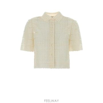 FRAME [X45]������ WS26WBL021 CREA ���� ���� ���� ����콺 Ivory crochet shirt[X45]������ WS26WBL021 CREA ���� ���� ���� ����콺 Iv