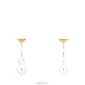 PRADA [X45]����� 1IO4112HF1 F04AZ ���� �Ͱ��� �Ǿ�� �̾ Two tone pearls and[X45]����� 1IO4112HF1 F04AZ ���� �Ͱ��� �Ǿ�� �̾
