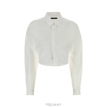 [X45]구찌 A007UX21131 9000 여성 셔츠 남방 블라우스 White poplin shirt