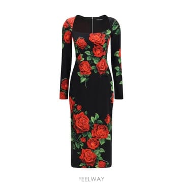 Dolce&Gabbana [K68]��ü�ذ��ٳ� F6AWBTFSA9R HN6EJ ���� ���ǽ� �� �̵� �̴� �巹�� Rose print[K68]��ü�ذ��ٳ� F6AWBTFSA9R HN6EJ ���� ���ǽ� �� ��