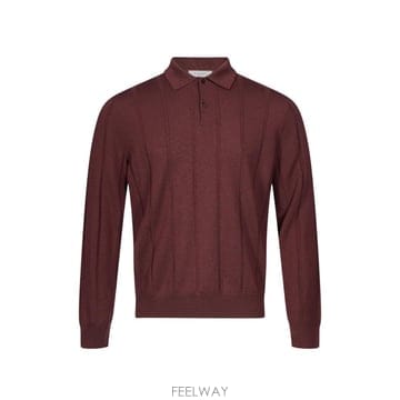 26 FW Canali 골지 니트 폴로 셔츠 MK02483C1134 TP459965143