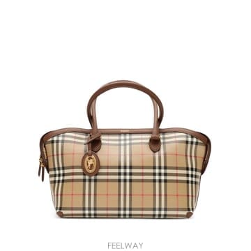 [비엔비명품관] BURBERRY 버버리 여성 스몰 체크 지퍼 토트백 숄더백