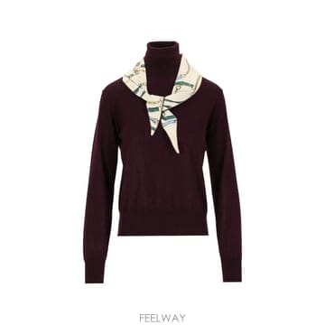 26 FW Forte Forte 실크 스카프 터틀넥 스웨터 15434BIS TP459962807