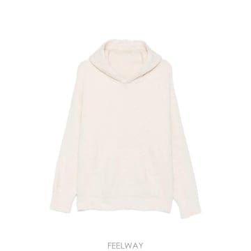 26 FW Roberto Collina boucle knit hoodie 263MYB45307 TP45987