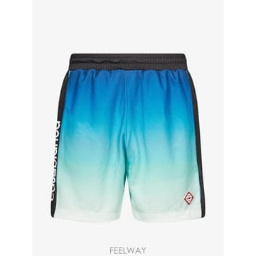 CASABLANCA 26 FW ī�����ī blue   green gradient football shorts MPF26JTR2526 FW ī�����ī blue   green gradient football shorts