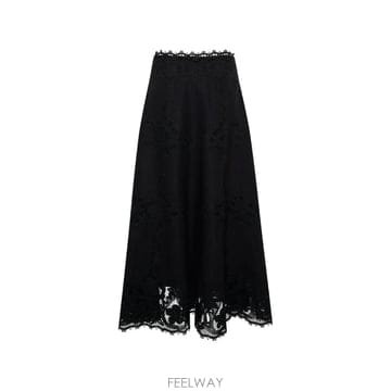 26 FW 울라 존슨 미드 기퓌르 레이스 트리밍 스커트 PF260300 TP457813825