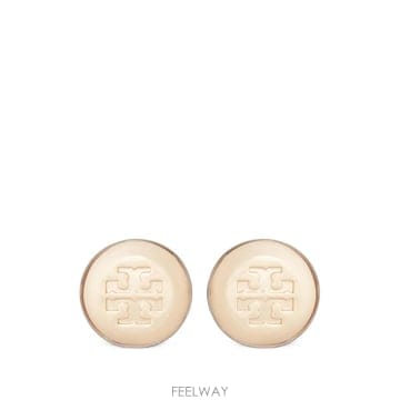 26 FW 토리버치 인그레이빙 로고 스터드 이어링 188081 TP459798952