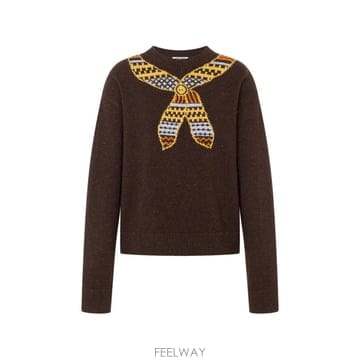 Moschino 26 FW ��Ű�� inlaid wool and silk blend sweater A09415400 TP4526 FW ��Ű�� inlaid wool and silk blend sweater A094